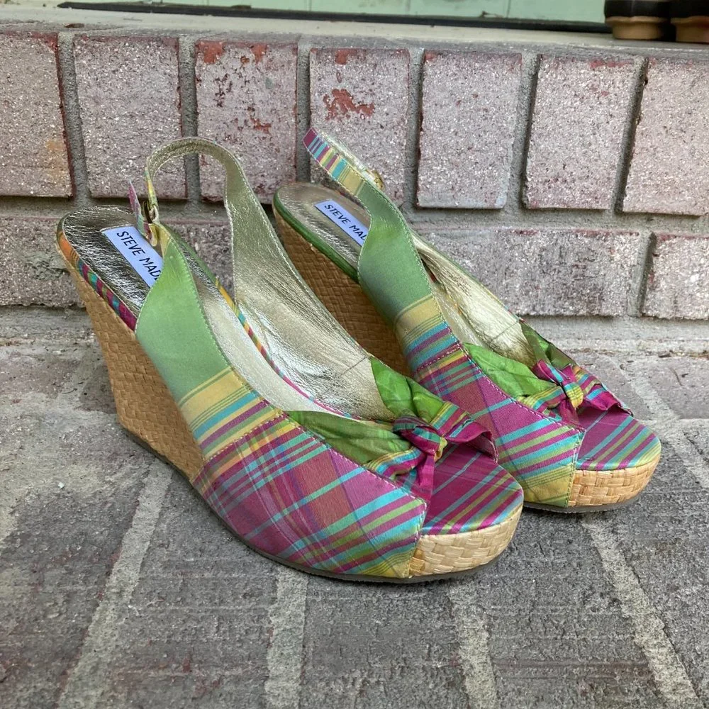 STEVE MADDON Cerona Wedges Size 9.5 - Picture 2 of 7